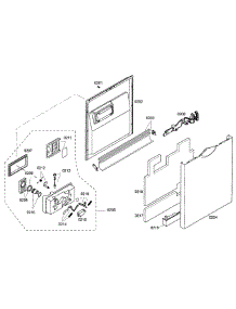 Door Assembly parts for Bosch Dishwasher SHE33M06UC/50 from AppliancePartsPros.com