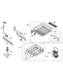 Baskets parts for Bosch Dishwasher SHE33M06UC/50 from AppliancePartsPros.com
