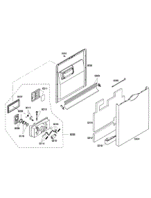 Door Assembly parts for Bosch Dishwasher SHE33P02UC/59 from AppliancePartsPros.com
