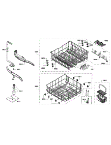 Baskets parts for Bosch Dishwasher SHE33P02UC/59 from AppliancePartsPros.com