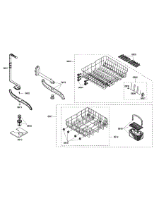 Baskets parts for Bosch Dishwasher SHE33M06UC/47 from AppliancePartsPros.com