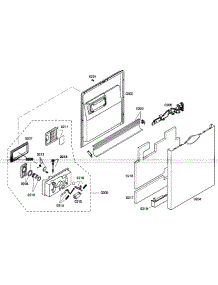 Door Assembly parts for Bosch Dishwasher SHE33M06UC/48 from AppliancePartsPros.com