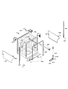 Cabinet parts for Bosch Dishwasher SHE33M06UC/48 from AppliancePartsPros.com