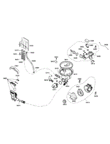 Pump parts for Bosch Dishwasher SHE33M06UC/48 from AppliancePartsPros.com