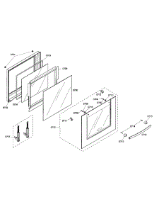Lower Door parts for Bosch Wall Oven HBN3520UC/03 from AppliancePartsPros.com