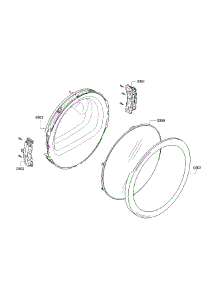 Door parts for Bosch Dryer WTG86402UC/02 from AppliancePartsPros.com