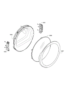 Door Assembly parts for Bosch Dryer WTB86202UC/02 from AppliancePartsPros.com