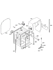 Cabinet Assembly parts for Bosch Dishwasher SHE55P02UC/53 from AppliancePartsPros.com
