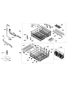 Baskets Assembly parts for Bosch Dishwasher SHE55P02UC/53 from AppliancePartsPros.com