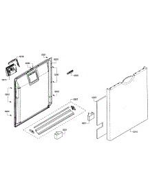 Door Assembly parts for Bosch Dishwasher S36KMK16UC/05 from AppliancePartsPros.com