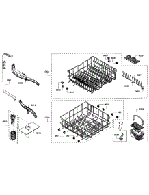 Baskets parts for Bosch Dishwasher S36KMK16UC/05 from AppliancePartsPros.com