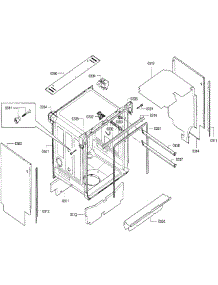 Cabinet parts for Bosch Dishwasher SGE68U55UC/B3 from AppliancePartsPros.com