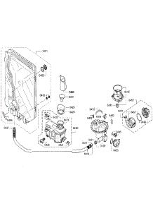 Pump parts for Bosch Dishwasher SGE68U55UC/B3 from AppliancePartsPros.com