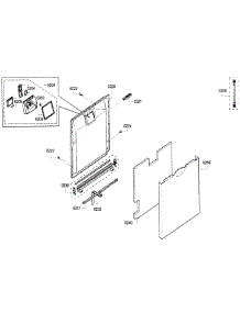 Door parts for Bosch Dishwasher SGE53U56UC/B3 from AppliancePartsPros.com