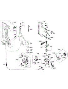 Pump parts for Bosch Dishwasher SGE53U56UC/B3 from AppliancePartsPros.com