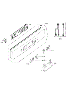 Control Panel parts for Bosch Dishwasher SGE68U55UC/A5 from AppliancePartsPros.com
