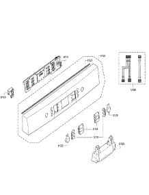 Control Panel parts for Bosch Dishwasher SGE68U55UC/B4 from AppliancePartsPros.com