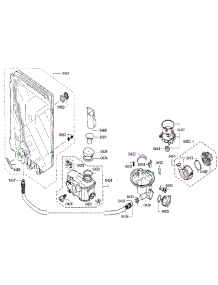 Pump parts for Bosch Dishwasher SGE68U55UC/B4 from AppliancePartsPros.com