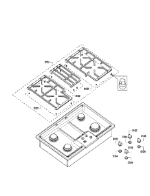 Grates parts for Bosch Cooktop NGM3054UC/02 from AppliancePartsPros.com
