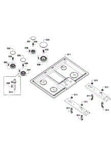Burners parts for Bosch Cooktop NGM3054UC/02 from AppliancePartsPros.com