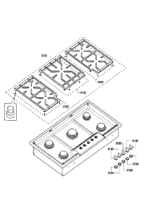 Grates parts for Bosch Cooktop NGM3654UC/02 from AppliancePartsPros.com