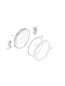 Door Assembly parts for Bosch Dryer WTB86201UC/01 from AppliancePartsPros.com