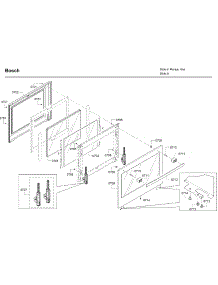 Door parts for Bosch Range HDI8054U/04 from AppliancePartsPros.com
