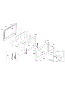 Door parts for Bosch Range HEI8054U/05 from AppliancePartsPros.com