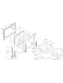 Door parts for Bosch Range HEI8054U/04 from AppliancePartsPros.com