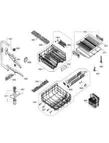 Baskets parts for Bosch Dishwasher SGE68U55UC/B4 from AppliancePartsPros.com