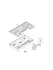 Grid  /  Knobs parts for Bosch Cooktop NGM8654UC/01 from AppliancePartsPros.com