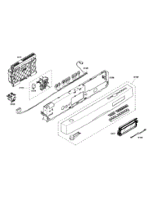 Control Panel parts for Bosch Dishwasher SHE66C06UC/46 from AppliancePartsPros.com