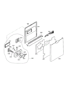 Door Assembly parts for Bosch Dishwasher SHE66C06UC/46 from AppliancePartsPros.com