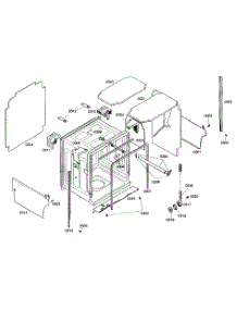 Cabinet Parts parts for Bosch Dishwasher SHE66C06UC/46 from AppliancePartsPros.com