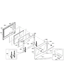 Door parts for Bosch Range HEI8054U/03 from AppliancePartsPros.com
