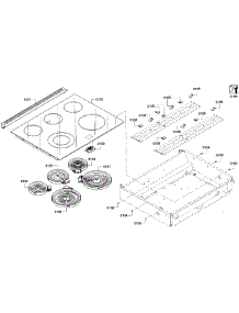 Cooktop parts for Bosch Range HEI8054U/02 from AppliancePartsPros.com