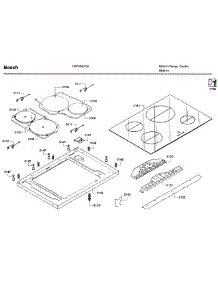 Cooktop Asy parts for Bosch Range HIIP054U/03 from AppliancePartsPros.com