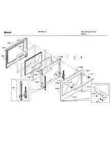 Door Asy parts for Bosch Range HIIP054U/03 from AppliancePartsPros.com