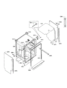 Cabinet parts for Bosch Dishwasher SGE53U56UC/B4 from AppliancePartsPros.com