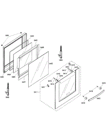 Door parts for Bosch Wall Oven HBN5460UC/01 from AppliancePartsPros.com