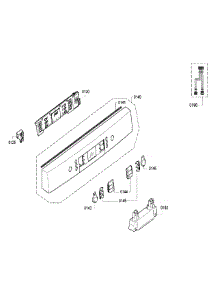 Control Panel parts for Bosch Dishwasher SGE53U55UC/B3 from AppliancePartsPros.com