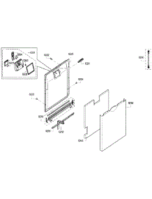 Door parts for Bosch Dishwasher SGE53U55UC/B3 from AppliancePartsPros.com