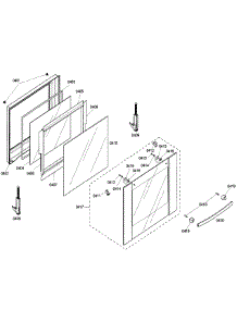 Door parts for Bosch Wall Oven HBN5660UC/01 from AppliancePartsPros.com