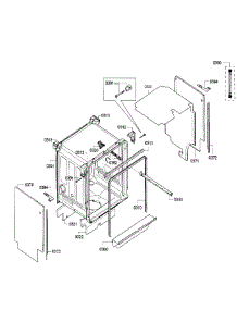 Cabinet parts for Bosch Dishwasher SGE53U55UC/B3 from AppliancePartsPros.com