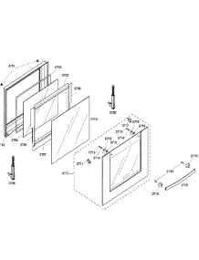 Door parts for Bosch Wall Oven HBN5660UC/01 from AppliancePartsPros.com