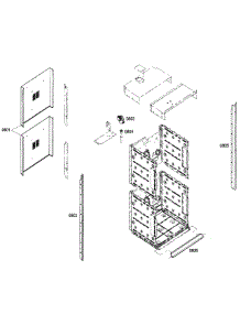 Frame parts for Bosch Wall Oven HBN5660UC/01 from AppliancePartsPros.com