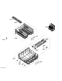 Baskets parts for Bosch Dishwasher SGE53U55UC/B3 from AppliancePartsPros.com