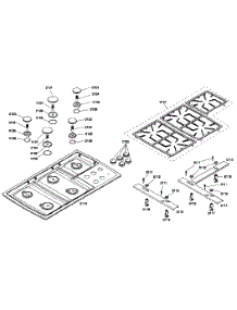 Grille Assembly parts for Bosch Cooktop NGP945UC/01 from AppliancePartsPros.com