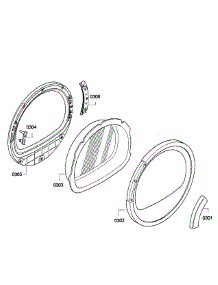 Door Assembly parts for Bosch Dryer WTE86300US/10 from AppliancePartsPros.com
