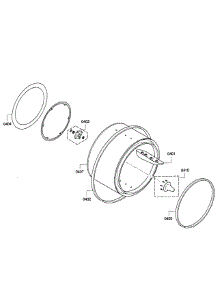 Drum Assembly parts for Bosch Dryer WTE86300US/10 from AppliancePartsPros.com